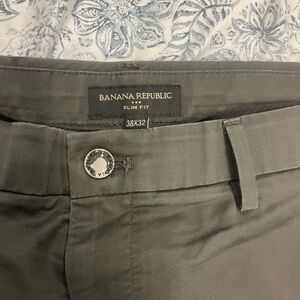 Banana Republic Charcoal Slim Fit Trousers